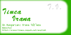 timea vrana business card